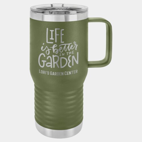 Olive Green Vacuum Insulated 20 oz. Polar Camel Travel Mug with Slider Lid Thumbnail