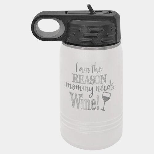 White 12 oz. Polar Camel Water Bottle Thumbnail