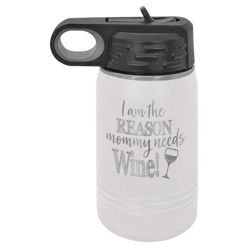 White 12 oz. Polar Camel Water Bottle Thumbnail