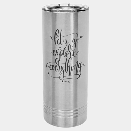 Stainless Steel 22 oz. Polar Camel Skinny Tumbler with Slider Lid Thumbnail