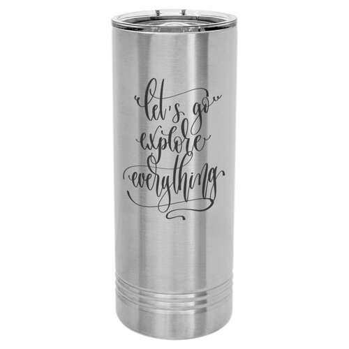 Stainless Steel 22 oz. Polar Camel Skinny Tumbler with Slider Lid Thumbnail