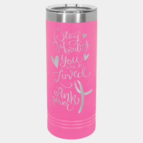 Pink 22 oz. Polar Camel Skinny Tumbler with Slider Lid Thumbnail
