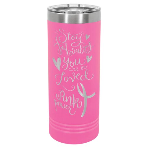 Pink 22 oz. Polar Camel Skinny Tumbler with Slider Lid Thumbnail
