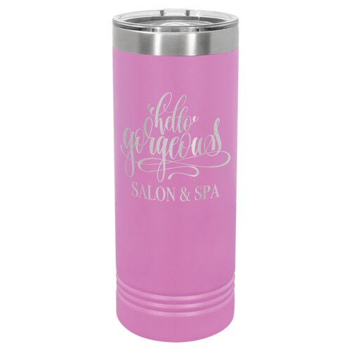 Light Purple 22 oz. Polar Camel Skinny Tumbler with Slider Lid Thumbnail