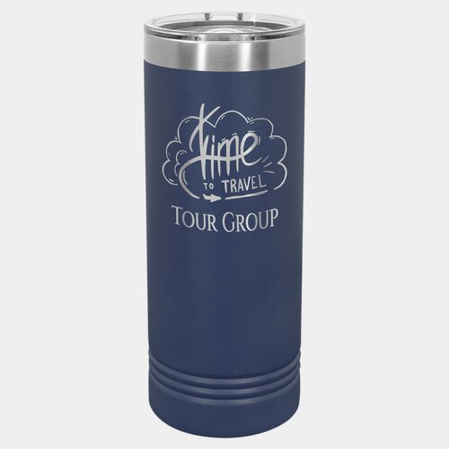 Navy Blue 22 oz. Polar Camel Skinny Tumbler with Slider Lid Thumbnail