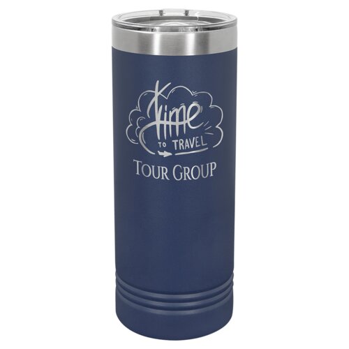 Navy Blue 22 oz. Polar Camel Skinny Tumbler with Slider Lid Thumbnail