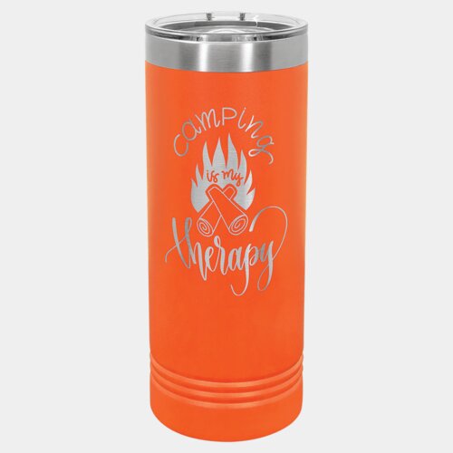 Orange 22 oz. Polar Camel Skinny Tumbler with Slider Lid Thumbnail