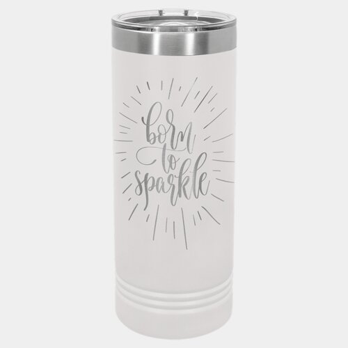 White 22 oz. Polar Camel Skinny Tumbler with Slider Lid Thumbnail