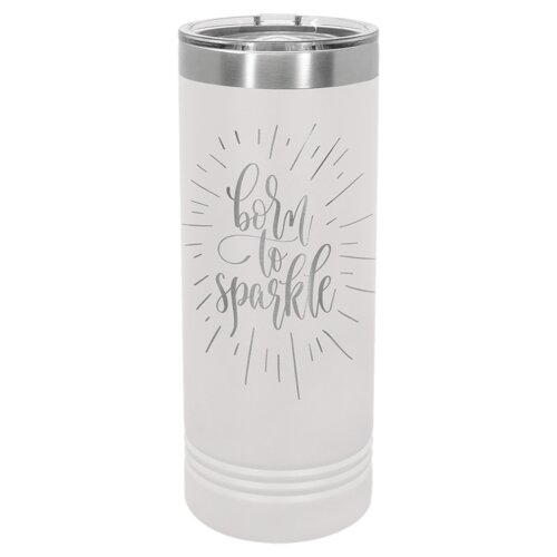 White 22 oz. Polar Camel Skinny Tumbler with Slider Lid Thumbnail