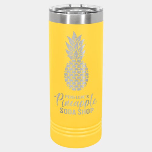 Yellow 22 oz. Polar Camel Skinny Tumbler with Slider Lid Thumbnail