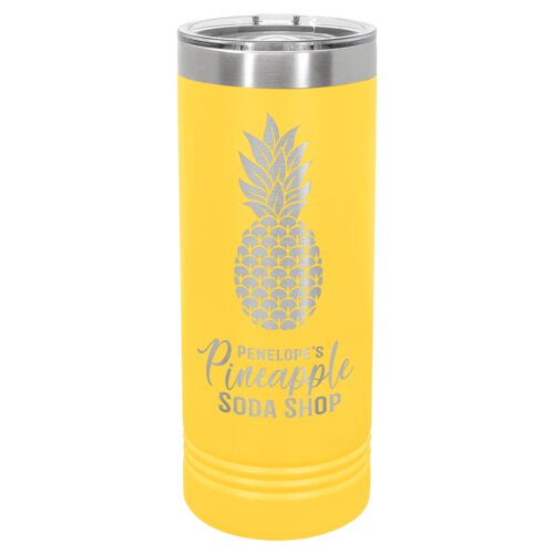 Yellow 22 oz. Polar Camel Skinny Tumbler with Slider Lid Thumbnail
