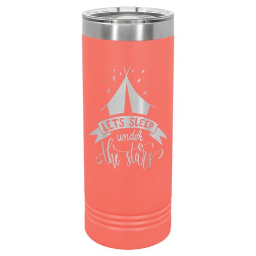 Coral 22 oz. Polar Camel Skinny Tumbler with Slider Lid Thumbnail