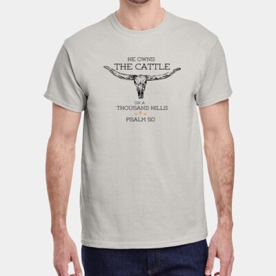 He Owns the Cattle on a Thousand Hills - Adult Heavy Cotton™ T-Shirt Thumbnail