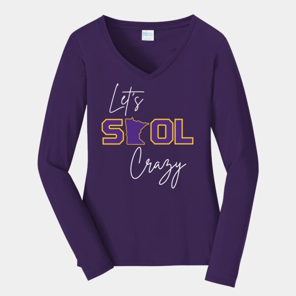 Let's Skol Crazy LADIES V-Neck Thumbnail
