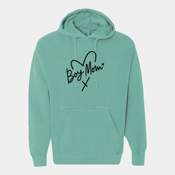 Boy Mom - Unisex Garment-Dyed Hooded Sweatshirt Thumbnail