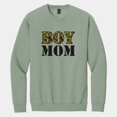 Boy Mom Camo - Softstyle ® Crewneck Sweatshirt Thumbnail