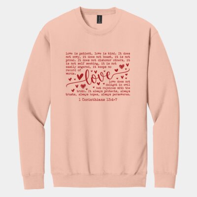 LOVE Is - Softstyle ® Crewneck Sweatshirt Thumbnail