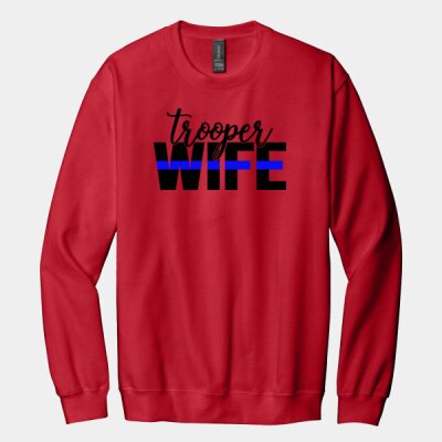 Trooper Wife - Softstyle ® Crewneck Sweatshirt Thumbnail