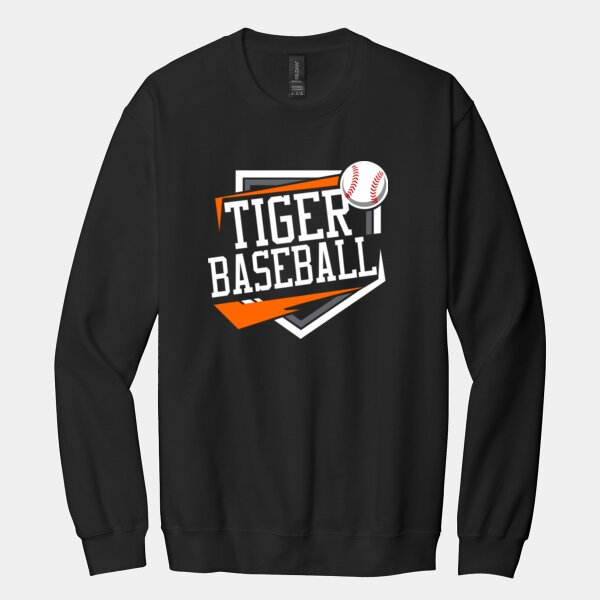 Tiger Baseball Plate - Softstyle ® Crewneck Sweatshirt Thumbnail
