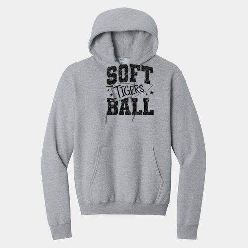 Softball Flag - Core Fleece Pullover Hooded Sweatshirt Thumbnail