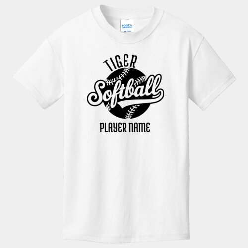 Custom Softball Name  - Youth Core Cotton Tee Thumbnail