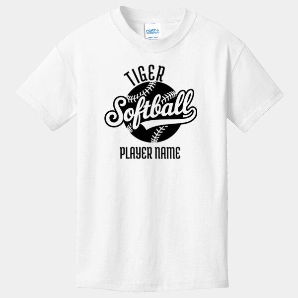 Custom Softball Name  - Youth Core Cotton Tee Thumbnail