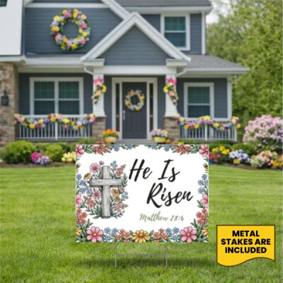 He Is Risen Easter Yard Sign Thumbnail