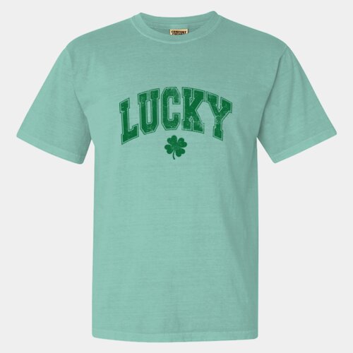Lucky Varsity Letters - Garment-Dyed Heavyweight T-Shirt Thumbnail