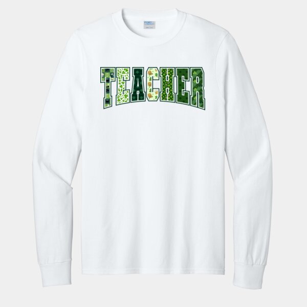 Lucky Teacher - Long Sleeve Core Cotton Tee Thumbnail