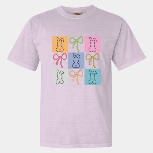 Bunnies & Bows  - Garment-Dyed Heavyweight T-Shirt Thumbnail