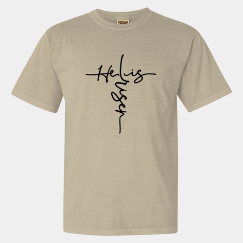 He Is Risen CROSS - Garment-Dyed Heavyweight T-Shirt Thumbnail