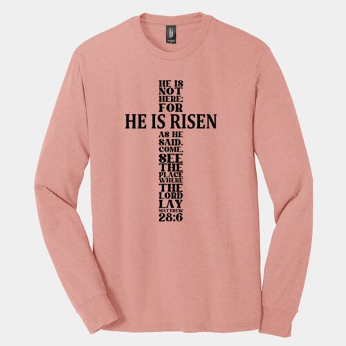 He is Risen - Cross  - Perfect Tri ® Long Sleeve Tee Thumbnail