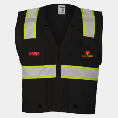 Midwest Grease - Unisex EV Series® Enhanced Visibility Multi-Pocket Mesh Vest Thumbnail