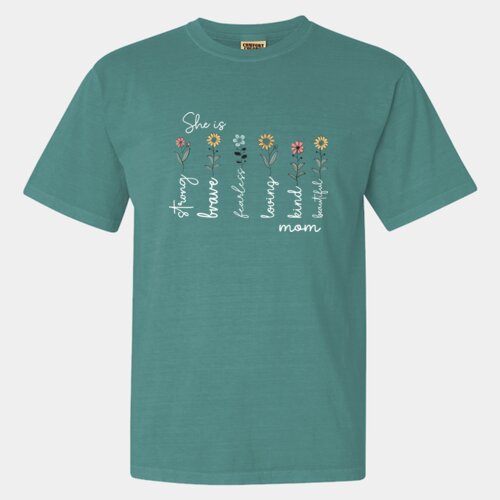 She is ... MOM - Garment-Dyed Heavyweight T-Shirt Thumbnail