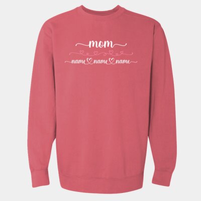 CUSTOM Mom - Unisex Garment-Dyed Crewneck Sweatshirt Thumbnail