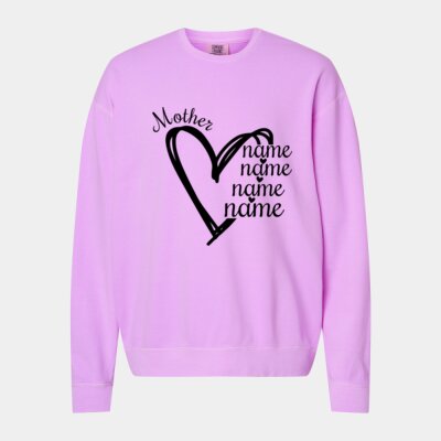 Personalized Mother Crew - Unisex Garment-Dyed Lightweight Fleece Crewneck Sweatshirt Thumbnail