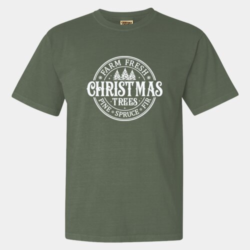 Farm Fresh Christmas Trees - Garment-Dyed Heavyweight T-Shirt Thumbnail