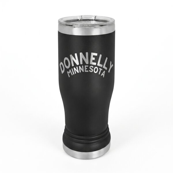 Donnelly 14 oz. Black Pilsner Tumbler with Standard Lid Thumbnail