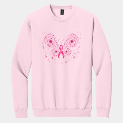 Dandelion Butterfly - Softstyle ® Crewneck Sweatshirt Thumbnail