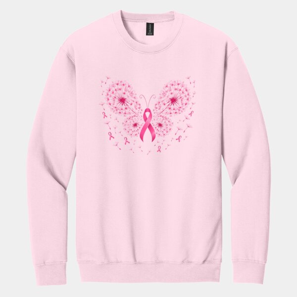 Dandelion Butterfly - Softstyle ® Crewneck Sweatshirt Thumbnail