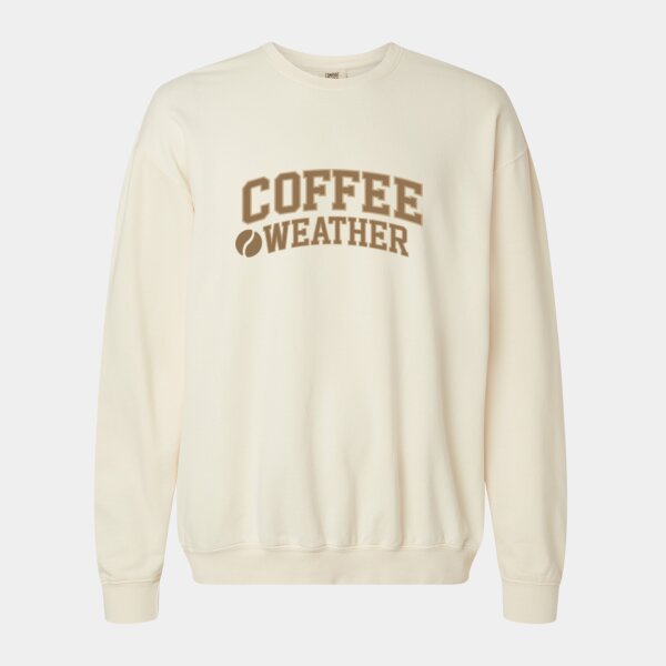 Coffee Weather Garment-Dyed Lightweight Fleece Crew Thumbnail