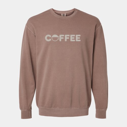Cofee Basic Garment-Dyed Lightweight Fleece Crew Thumbnail