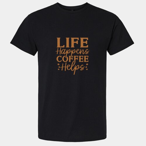 Life Happens, Coffee Helps Light Cotton T Thumbnail