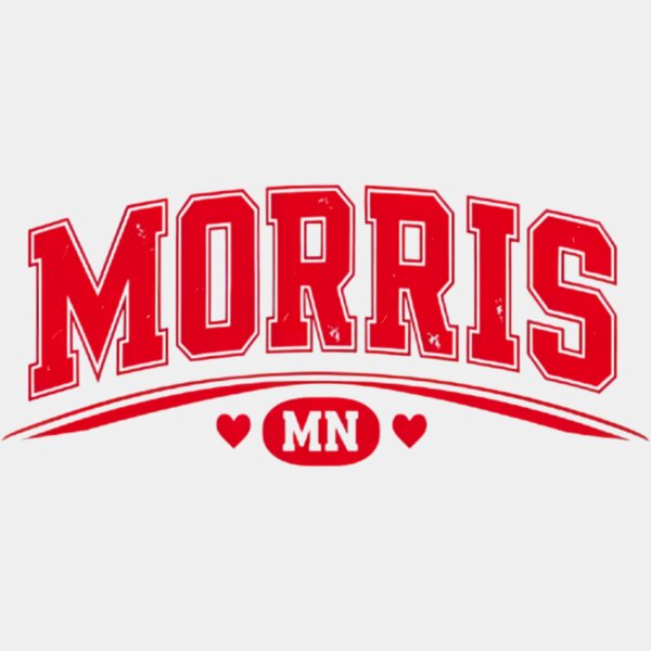 Bold Red Text  MORRIS  With Distressed Texture Design Thumbnail