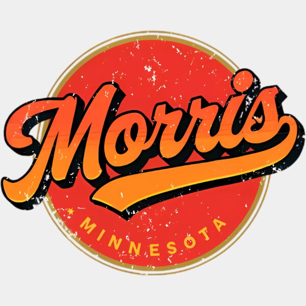 Vintage Circular Emblem Featuring Bold Morris Text Thumbnail