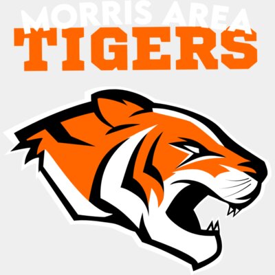 Morris Area Tigers all white words just orange on tiger all else white Thumbnail