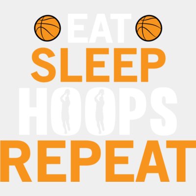 eat sleep hoops repeat SVG Thumbnail