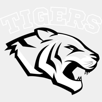 Tiger BLACK and WHITE   White outline letters TIGER Thumbnail