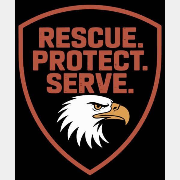 Rescue Protect Serve Firefighter T Shirt Thumbnail