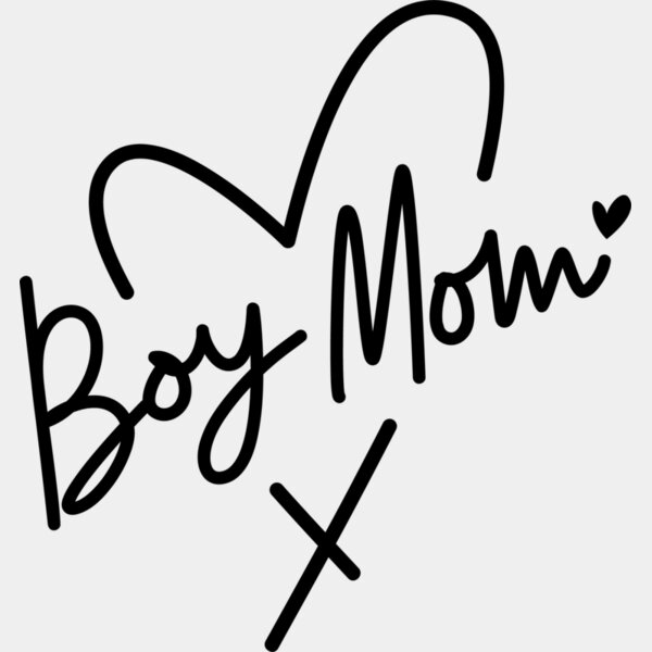 Boy Mom Heart  black  Thumbnail